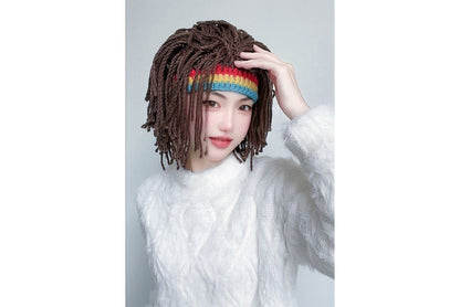 **Handmade Crocheted Dreadlock Wig Cap (Hip-Hop Creative Headgear)**