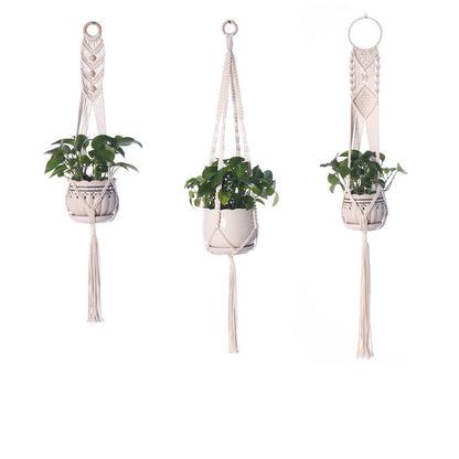 Cotton rope flower pot net hanging basket