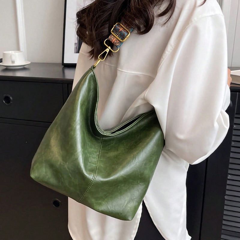 Retro geometric print sling bag