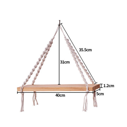 Hand-woven cotton rope rack