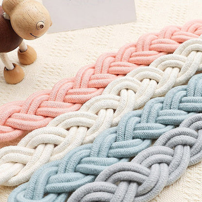 Simple log braided cotton rope curtain straps