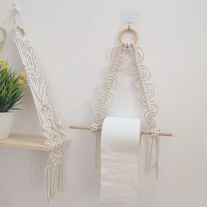 Off-white woven tapestry
