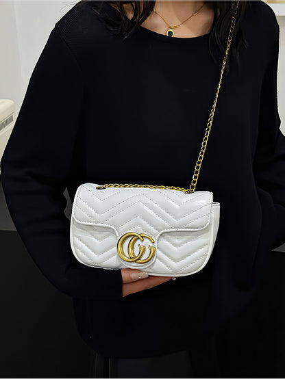 Elegant Quilted Chain Crossbody Bag – A Chic and Versatile Choice - 6 Colors
