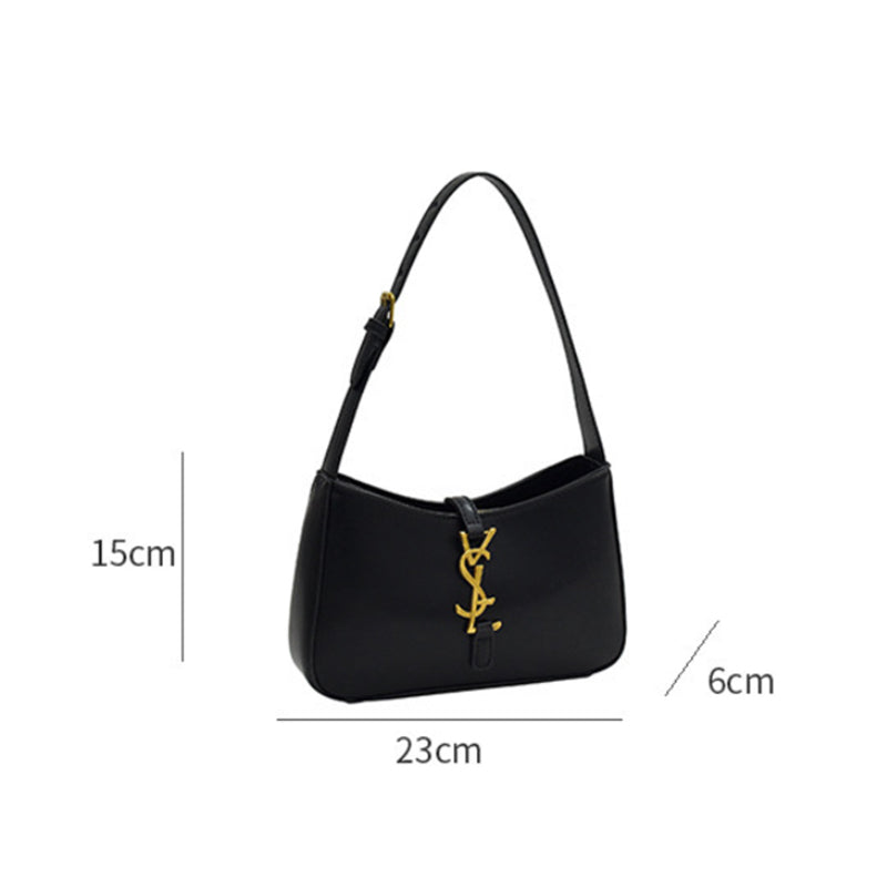 Textured solid color underarm bag