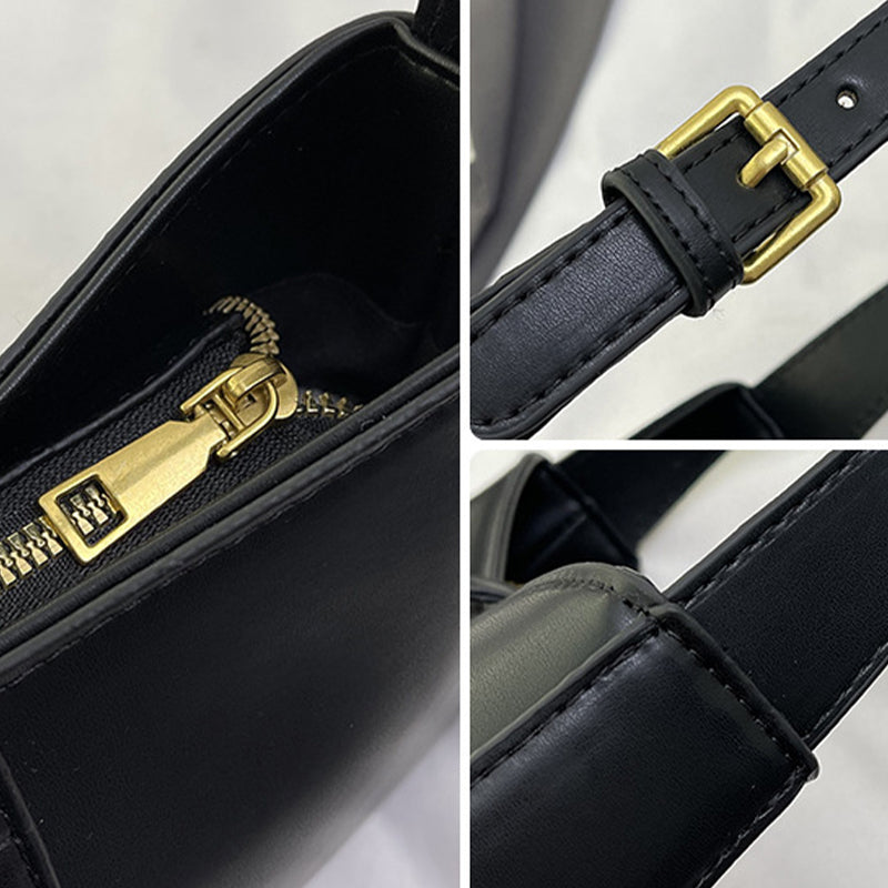 Textured solid color underarm bag