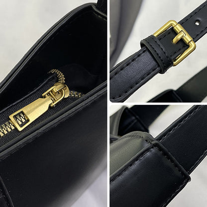 Textured solid color underarm bag