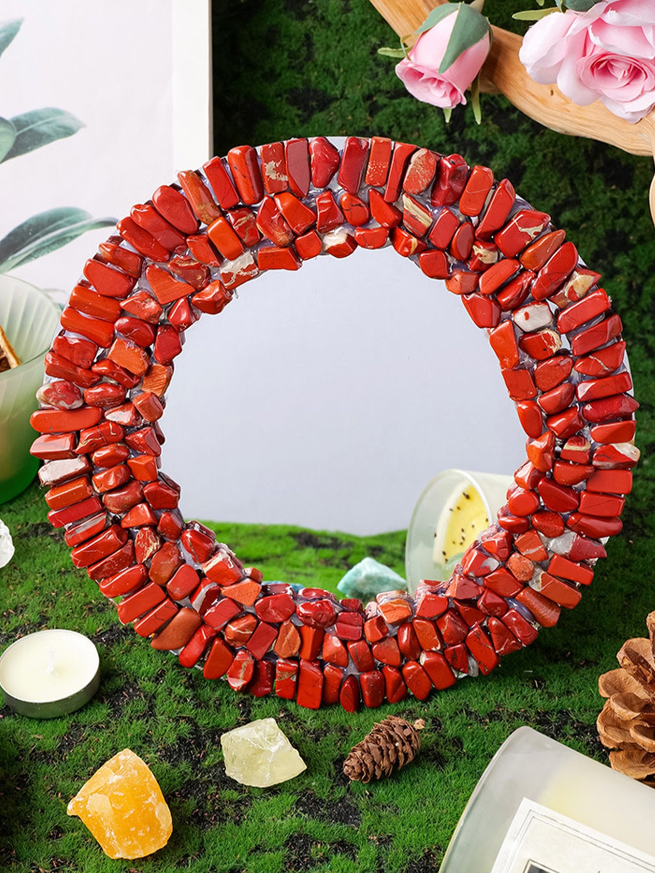 Natural Crystal Gravel Mirror