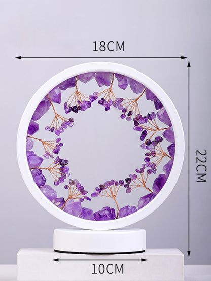 Natural crystal raw stone night light