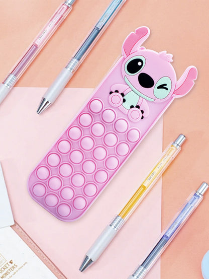 3D Stitch Silicone Stress Relief Bubble Pencil Case