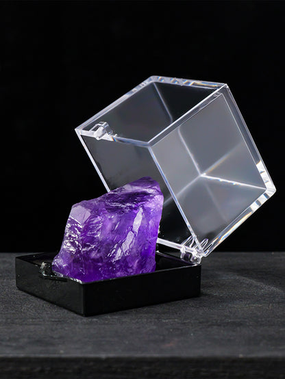Natural crystal ore specimen collection box