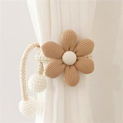 Simple cartoon flower curtain tie
