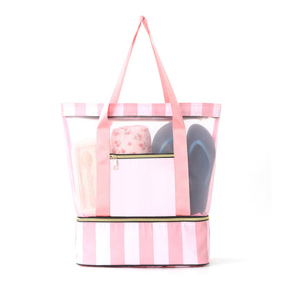 Double-layer large-capacity beach bag