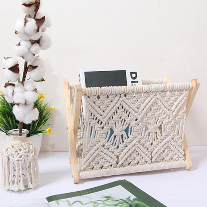 Cotton rope woven storage rack