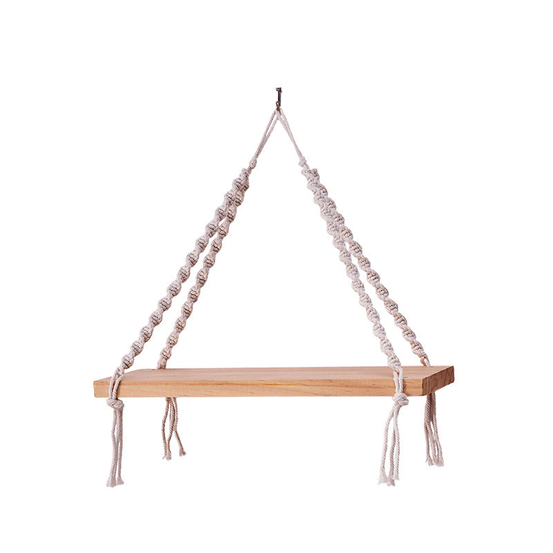 Hand-woven cotton rope rack