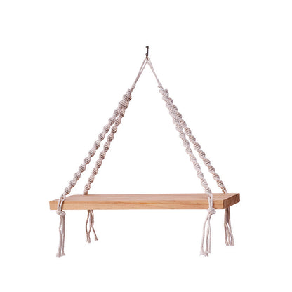 Hand-woven cotton rope rack