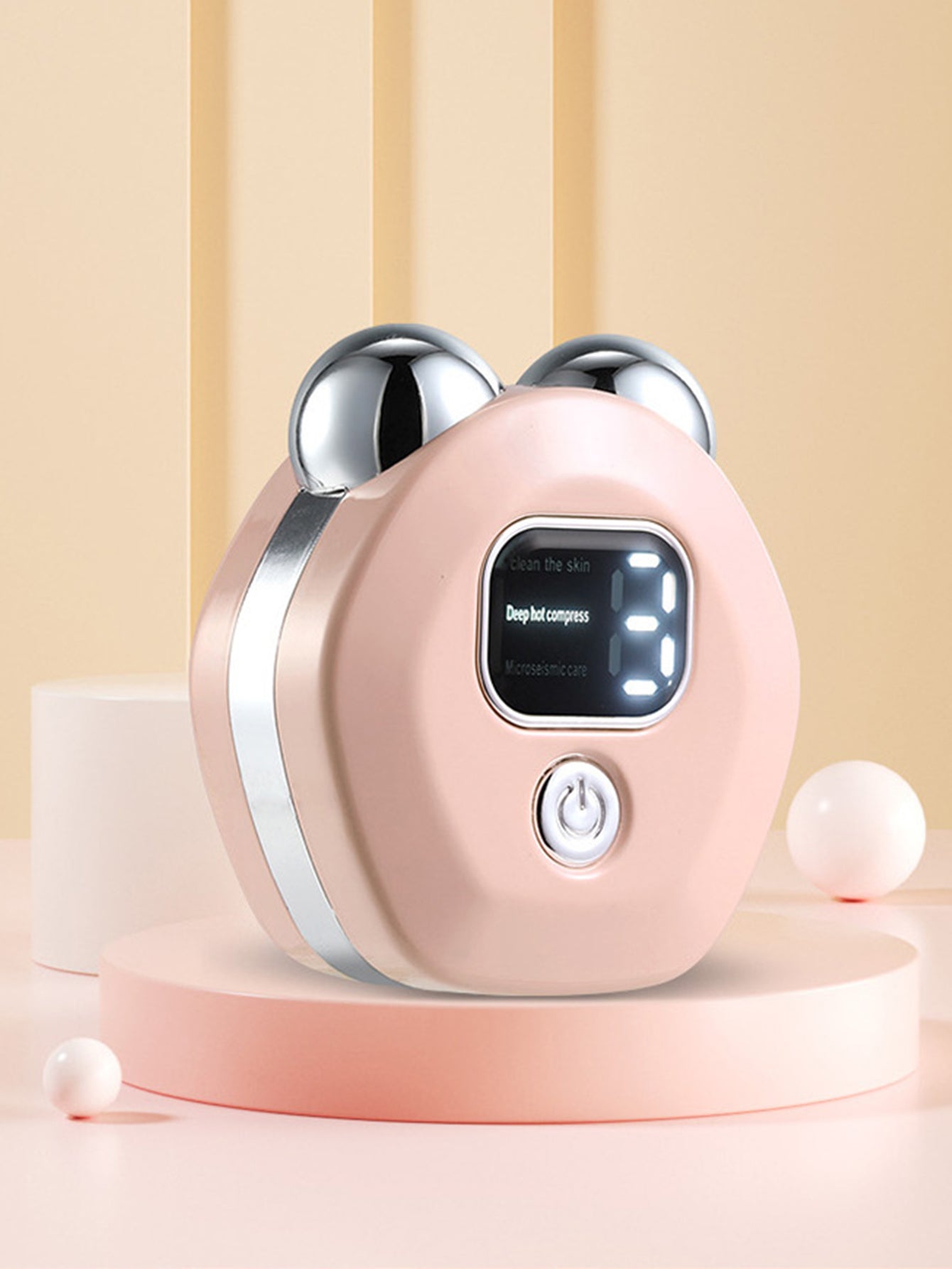 Multifunctional double ball roller microcurrent beauty instrument