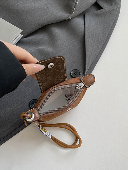 Casual contrast color mini handbag