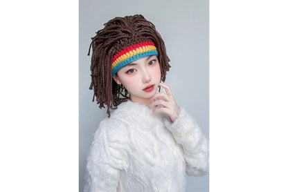 **Handmade Crocheted Dreadlock Wig Cap (Hip-Hop Creative Headgear)**