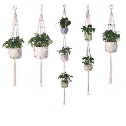 Cotton rope flower pot net hanging basket