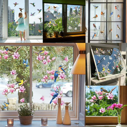 Double-sided colored static glass sticker