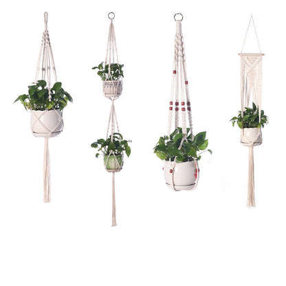 Cotton rope flower pot net hanging basket
