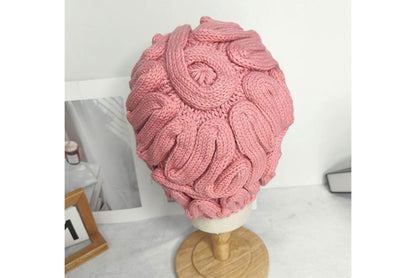 **Funny Brain Flower Knitted Hat (Autumn/Winter Warm Wool Hat)**
