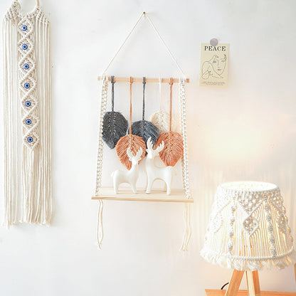 Cotton rope woven tapestry