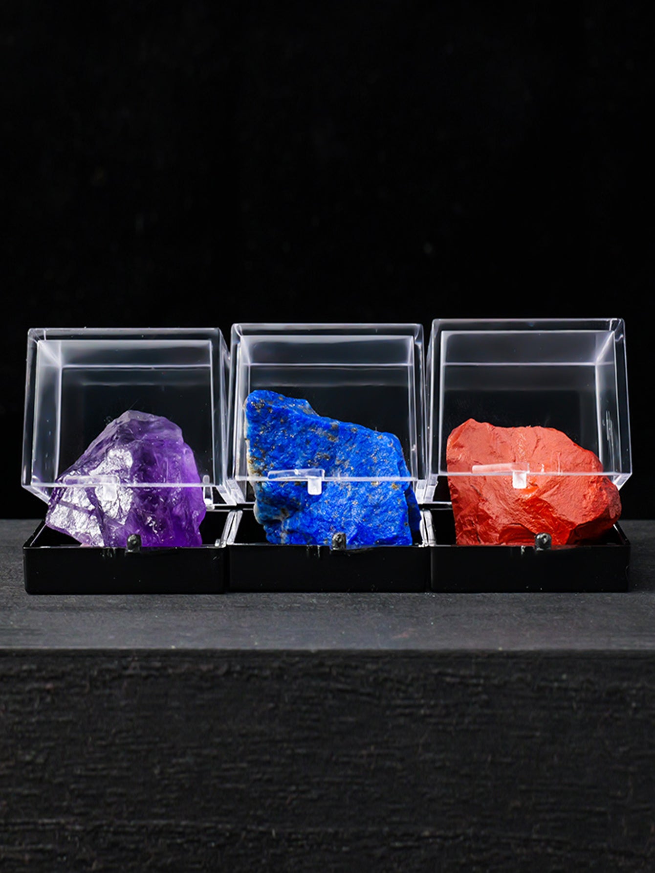 Natural crystal ore specimen collection box