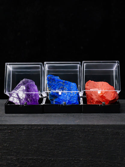 Natural crystal ore specimen collection box