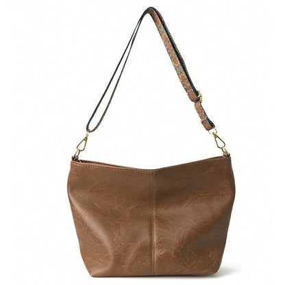 Retro geometric print sling bag