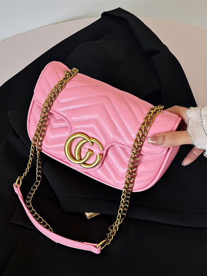 Elegant Quilted Chain Crossbody Bag – A Chic and Versatile Choice - 6 Colors