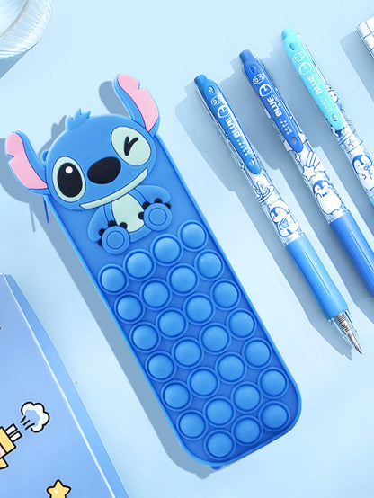 3D Stitch Silicone Stress Relief Bubble Pencil Case