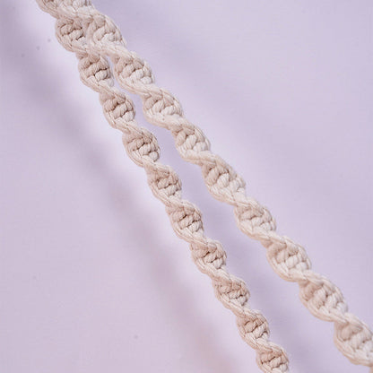 Hand-woven cotton rope rack