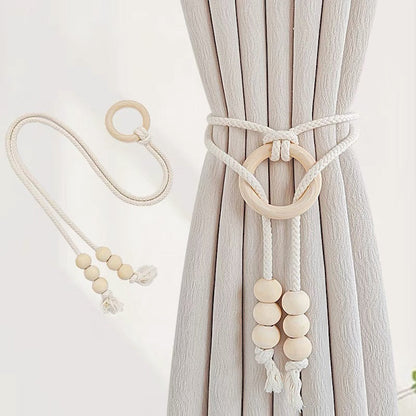 Punch-free curtain tie