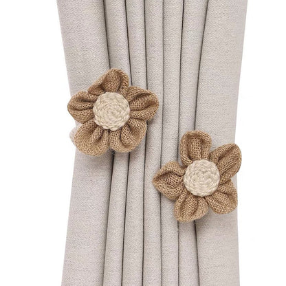 pastoral style flower curtain straps