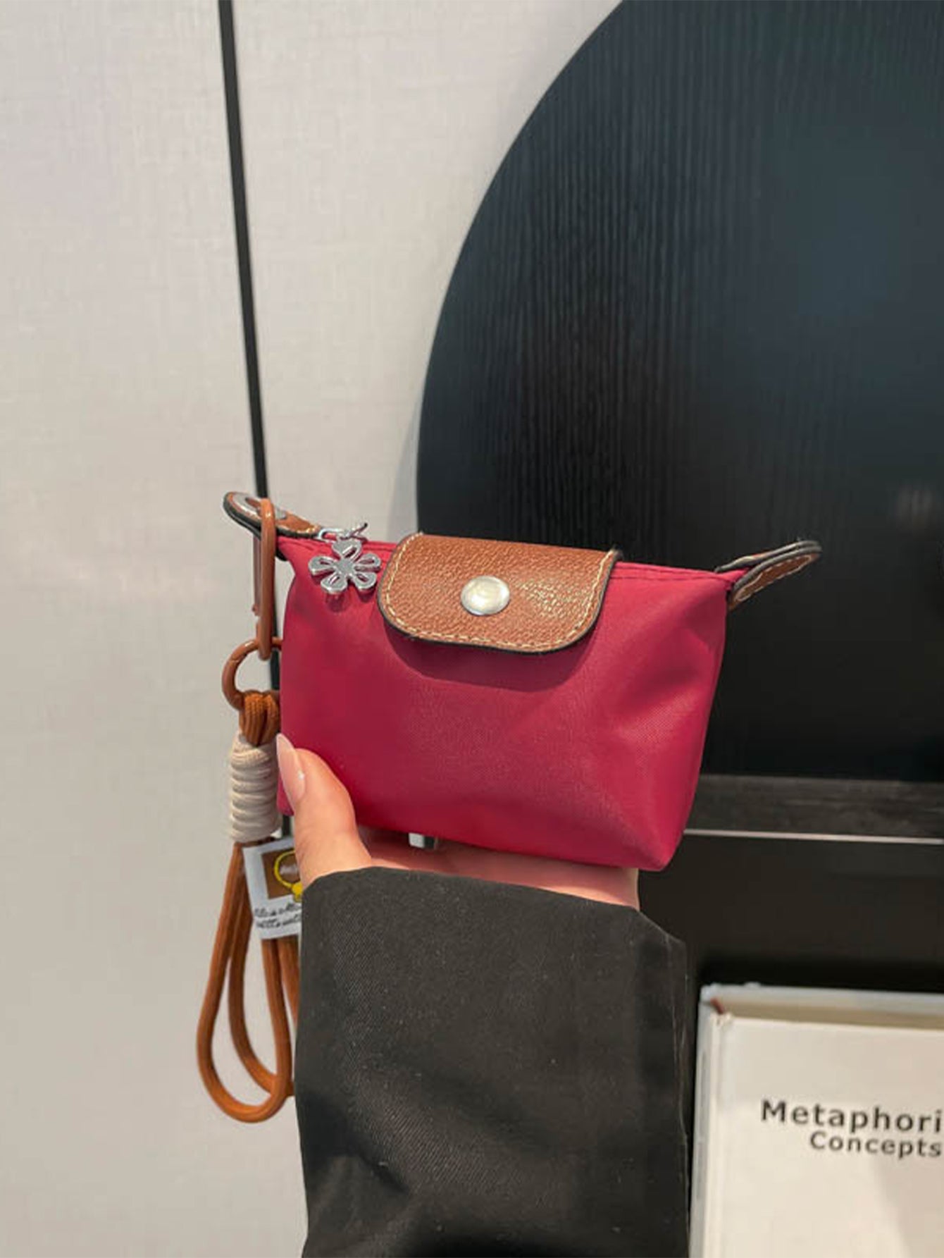 Casual contrast color mini handbag