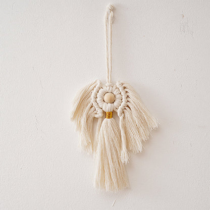 Hand-woven five-pointed star pendant