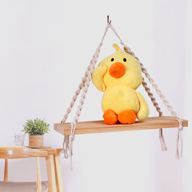 Hand-woven cotton rope rack