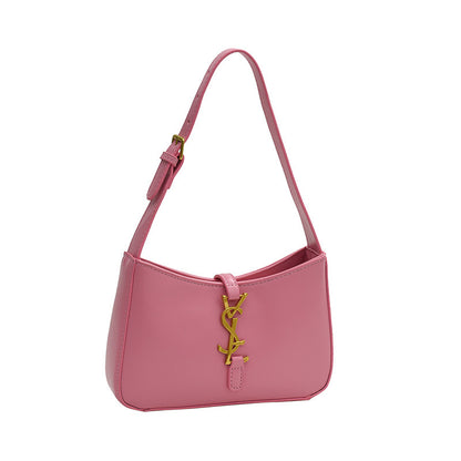 Textured solid color underarm bag