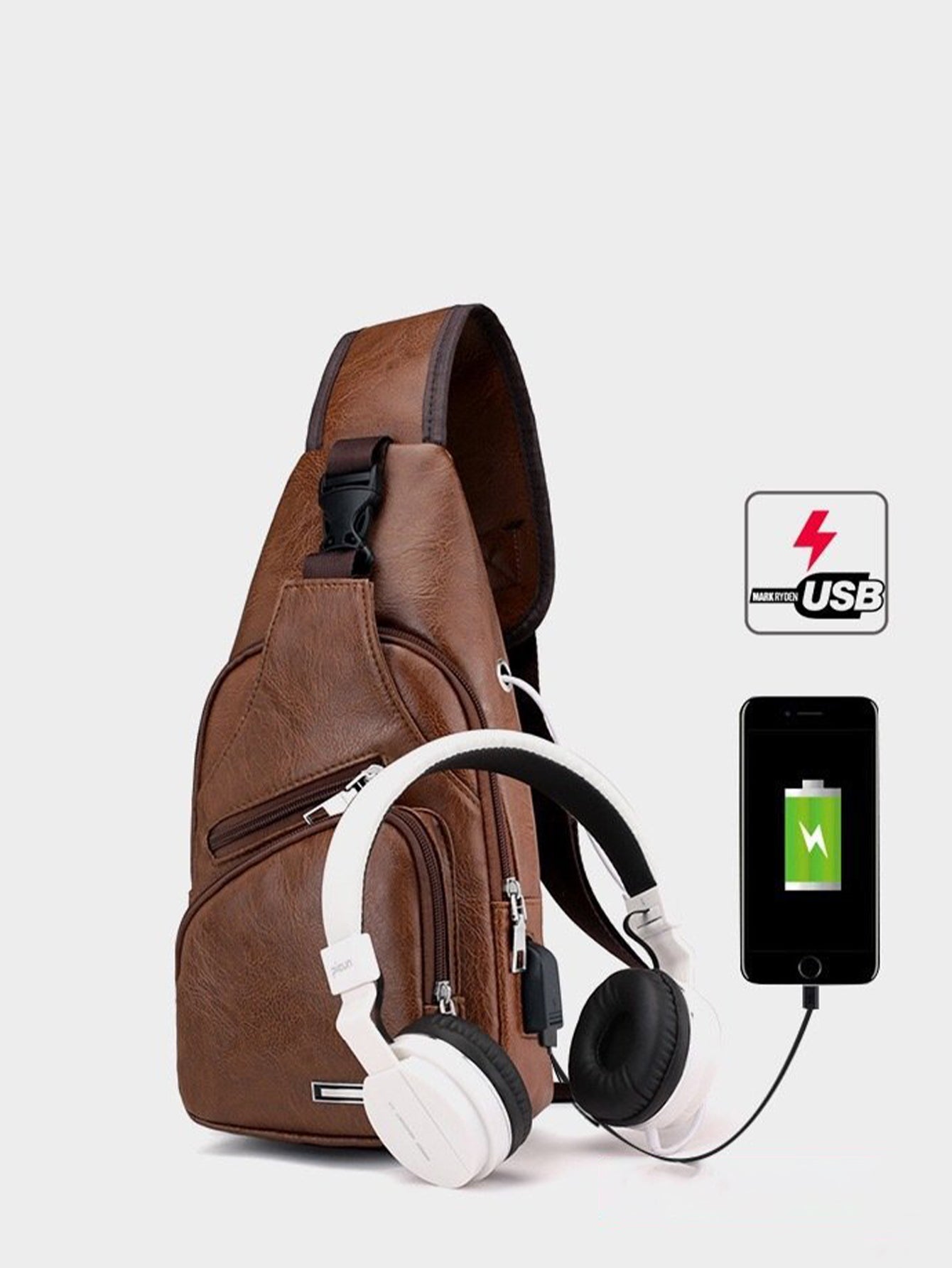 USB Charging Multifunctional Leisure Chest Bag