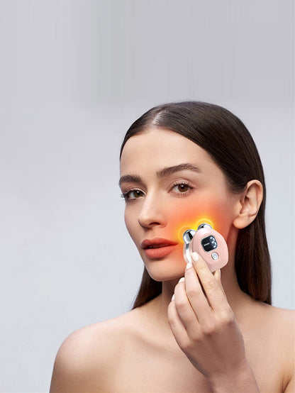 Multifunctional double ball roller microcurrent beauty instrument