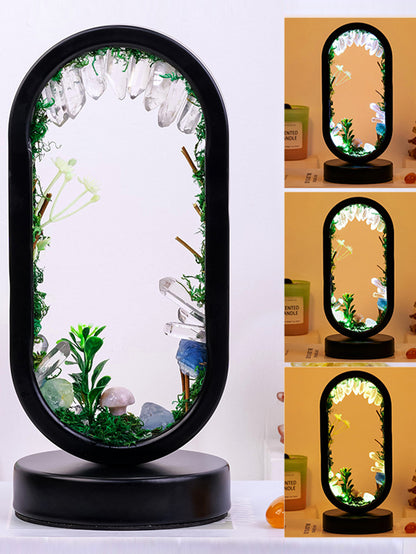 Natural crystal raw stone forest mushroom lamp