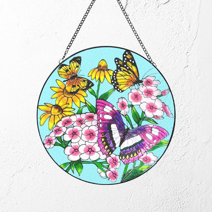Butterfly glass pendant Garden Decoration Gift