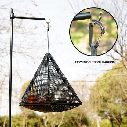 Foldable hanging storage net
