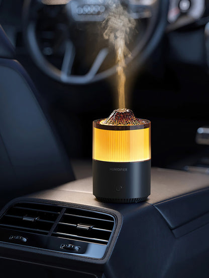 Volcanic Rock Night Light  Aroma Diffuser with Flame Effect - 2 Colours