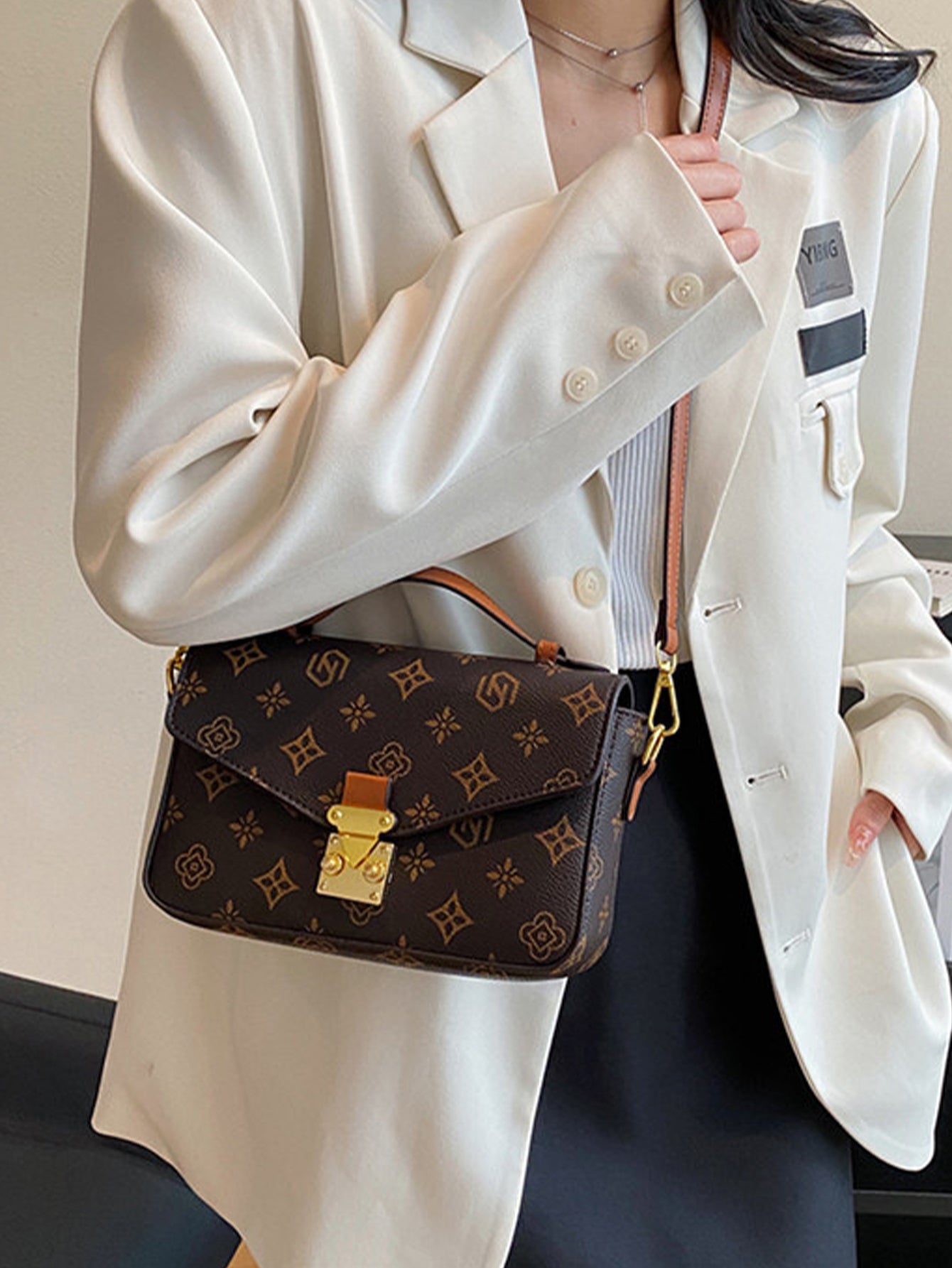 Floral Print Shoulder Bag - Versatile Crossbody Tote with Premium Finish - 3 Colours
