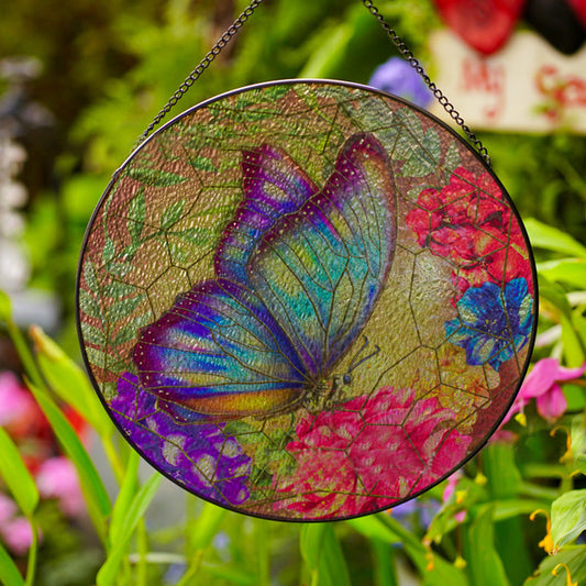 Stained Glass Butterfly Ornament
