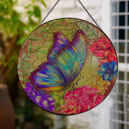 Stained Glass Butterfly Ornament