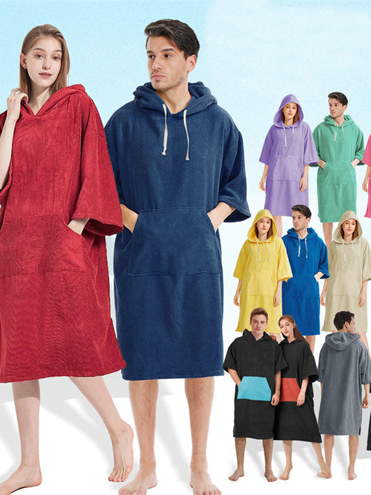 Thickened Microfiber Hooded Bath Towel Cape