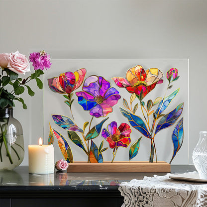 3D flower acrylic display stand